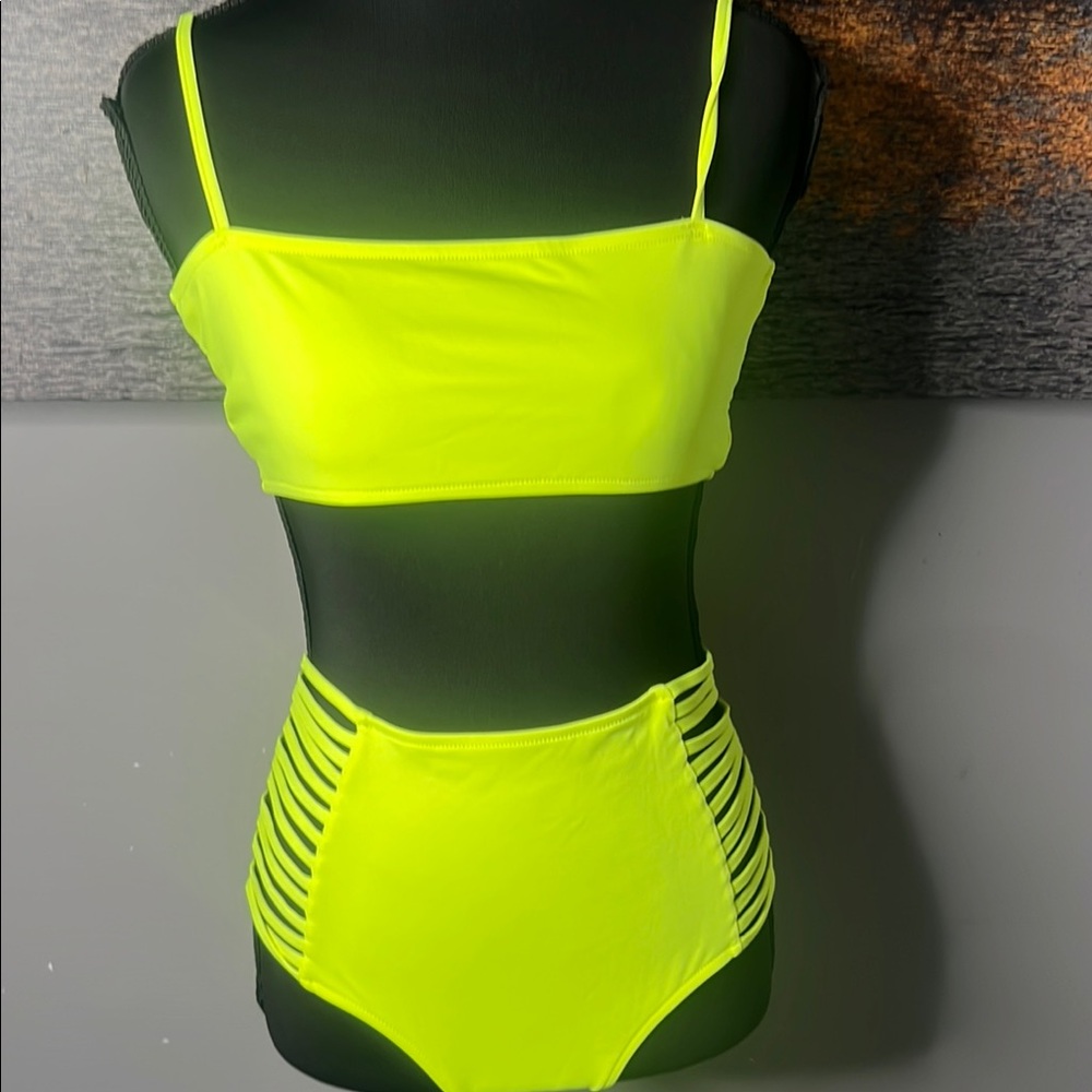 Private Label Neon Yellow Women's Swimwear